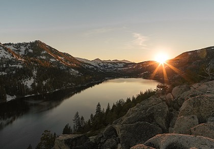 Epic Sunrise Over Coastal Mountains